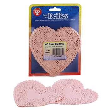 Doilies 4 Pink Hearts By Hygloss Products