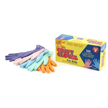 Craft Gloves Kids Size 100 Per Box Er Box By Hygloss Products