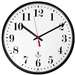 12.75In Blk Slimline Clock Std Num 12In Dial Quartz Movement