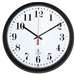 13.75In Blk Contract Clock Std Num 12In Dial Quartz Movement