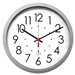 14.5In Slver Cont Clock 12.5In Dial Quartz Movement