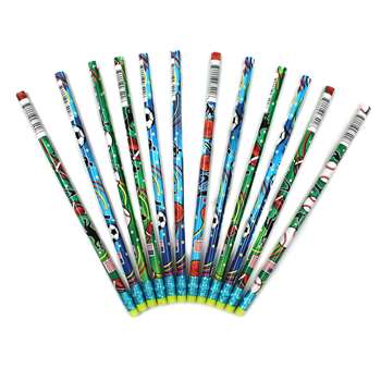 Decorated Pencils Sports Asst By Jr Moon Pencil