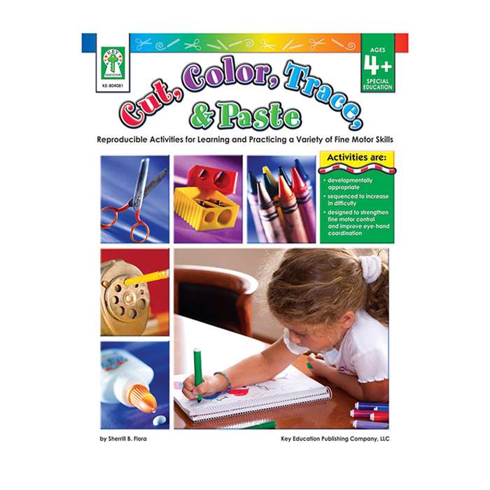 Cut Color Trace & Paste Book Age 4+ Special Education By Carson Dellosa