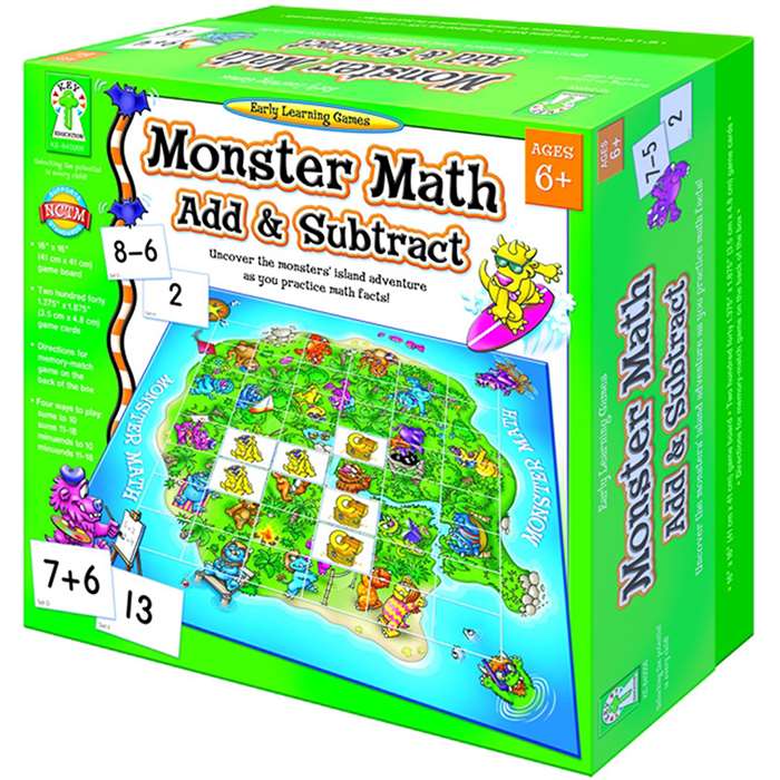 Monster Math Add And Subtract By Carson Dellosa