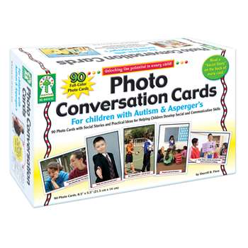 Photo Conversation Cards For Children With Autism And Aspergers By Carson Dellosa