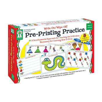 Write On/Wipe Off Pre-Printing Practice By Carson Dellosa