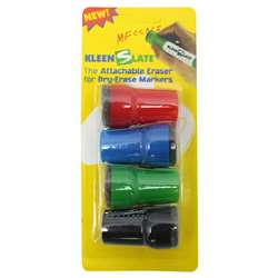 Attachable Erasers For Dry Erase Large Barrel Marker 4-Pk By Kleenslate Concepts