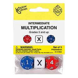 Intermediate Multiplication Dice 3Pk By Koplow Games