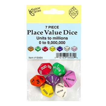 Place Value Dice Set 7 Pcs, KOP18484