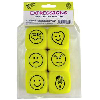 Foam Expressions Dice Set Of 6, KOP18684