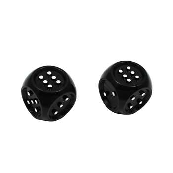 Jumbo Tactile Dice Black Set Of 2, KOP18691