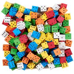 16Mm Color Spot Foam Dice 200 Count Assorted, KOP18920