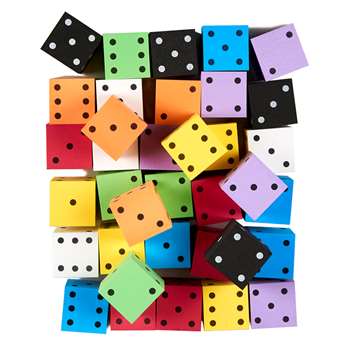 Asst 2&quot; Foam Spot Dice Bag Of 36, KOP18930