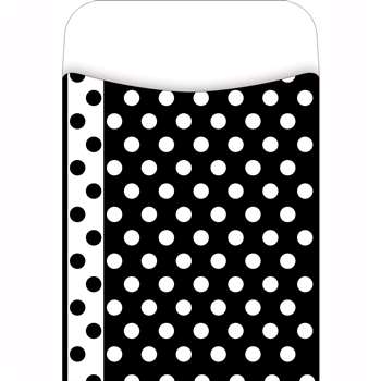 Library Pockets Black & White Dots Pick A Pocket By Barker Creek Lasting Lessons