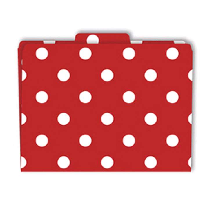 File Folders Red & White Dots Functional File Folders By Barker Creek Lasting Lessons