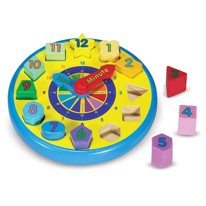 Wooden Shape Sorting Clock By Melissa & Doug