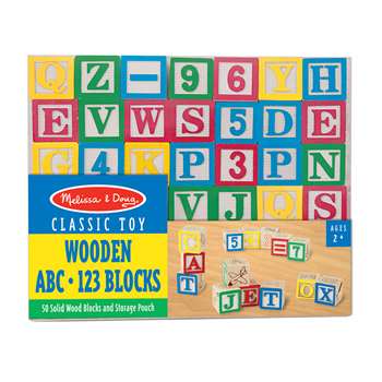 Wooden Abc/123 Blocks By Melissa & Doug