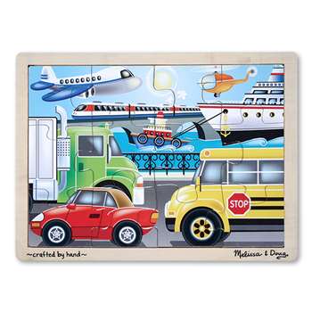 Wooden Jigsaw Puzzle Transportation By Melissa & Doug