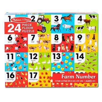 Farm Number Floor Puzzle 24 Pc, LCI31002