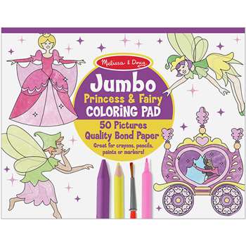 Jumbo Coloring Pad Princess & Fairy By Melissa & Doug