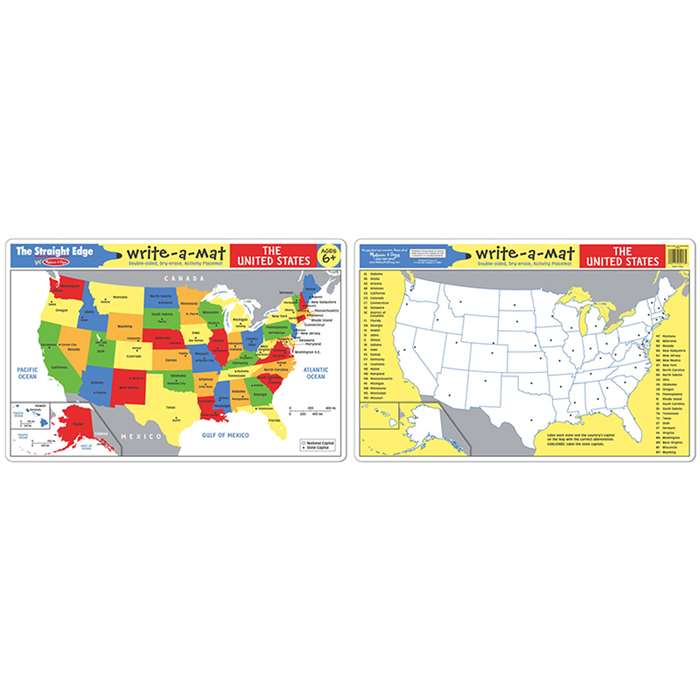 The United States Write A Mat 6Pk By Melissa & Doug