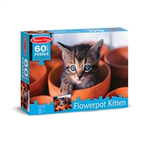 60 Pc Flowerpot Kitten Cardboard Jigsaw, LCI8933