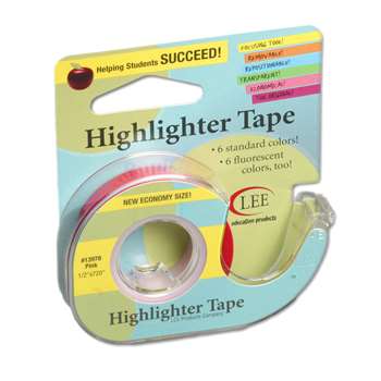 Removable Highlighter Tape Pink By Lee Products