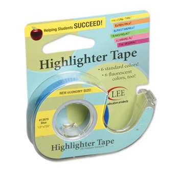 Removable Highlighter Tape Blue By Lee Products