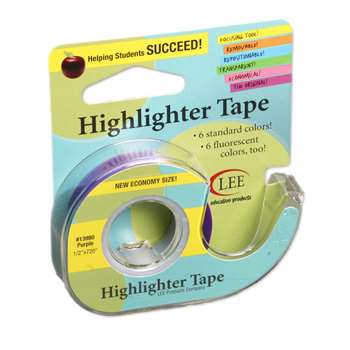 Removable Highlighter Tape Purple By Lee Products