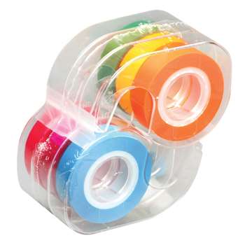 Removable Highlighter Tape 1 Roll Each Of Six Fluorescent Colors By Lee Products