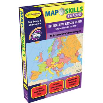 Map Skills Europe Interactive White Board Software By Milliken Lorenz Educational Press