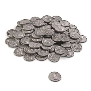 Play Money Quarters 100/Pk Plastic By Learning Resources