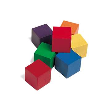Cubes Wood 1 Inch 100 Pk 6 Colors By Learning Resources