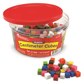 Centimeter Cubes 500-Pk 10 Colors In Storage Tub By Learning Resources