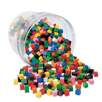 Centimeter Cubes 1000-Pk 10 Colors In Storage Tub By Learning Resources