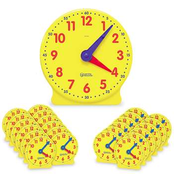 Classroom Clock Kit 2094 & 24 Mini Clocks By Learning Resources