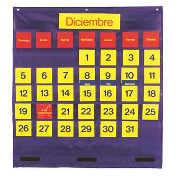 Bilingual Monthly Calendar Pocket Chart By Learning Resources