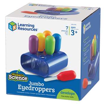 Primary Science Jumbo Eyedroppers Set Of 6 In A Stand By Learning Resources