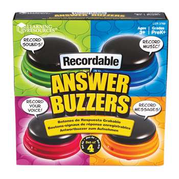 Recordable Answer Buzzers Set Of 4, LER3769