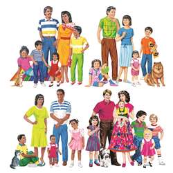 Multicultural Families 4-Set Flannelboard Set Pre-Cut By Little Folks Visuals
