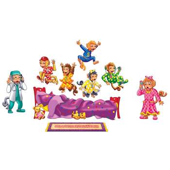 Five Monkeys On The Bed Bilingual Flannelboard Set Pre-Cut By Little Folks Visuals