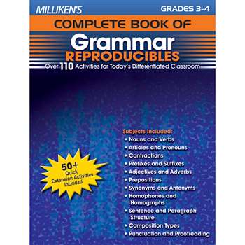 Millikens Gr 3-4 Complete Book Of Grammar Reproducibles By Milliken Lorenz Educational Press
