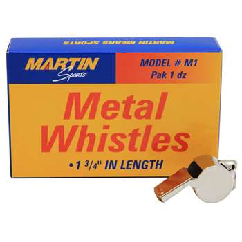 Whistle Small Metal 12/Pk 1-3/4L By Dick Martin Sports