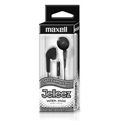 Jelleez Soft Earbuds with Mic Black, MAX191569