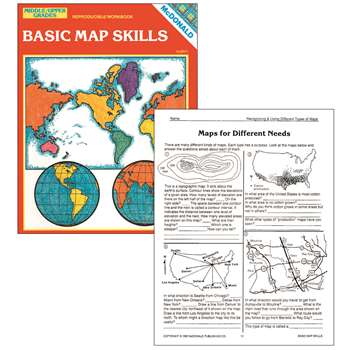 Basic Map Skills Gr 6-9 By Mcdonald Publishing