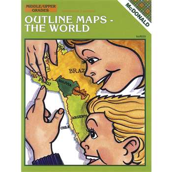 Outline Maps The World By Mcdonald Publishing