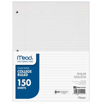 Notebook Paper College Ruled 150Ct By Mead Products