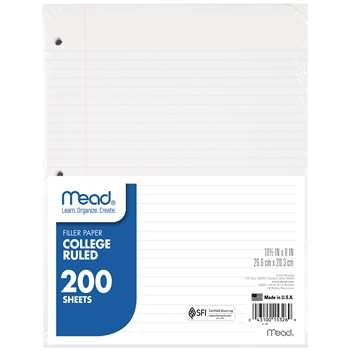 Paper Filler Col 10 1/2"X 8" 200 Ct By Mead Products