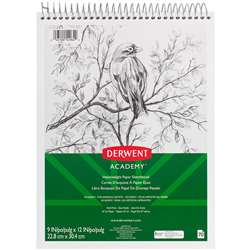 Wirebound Sketchbook 9X12 Derwent Academy 70 Pages, MEA54964