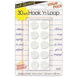 Hook N Loop 5/8&quot; Dots 30 Sets, MIL3257W